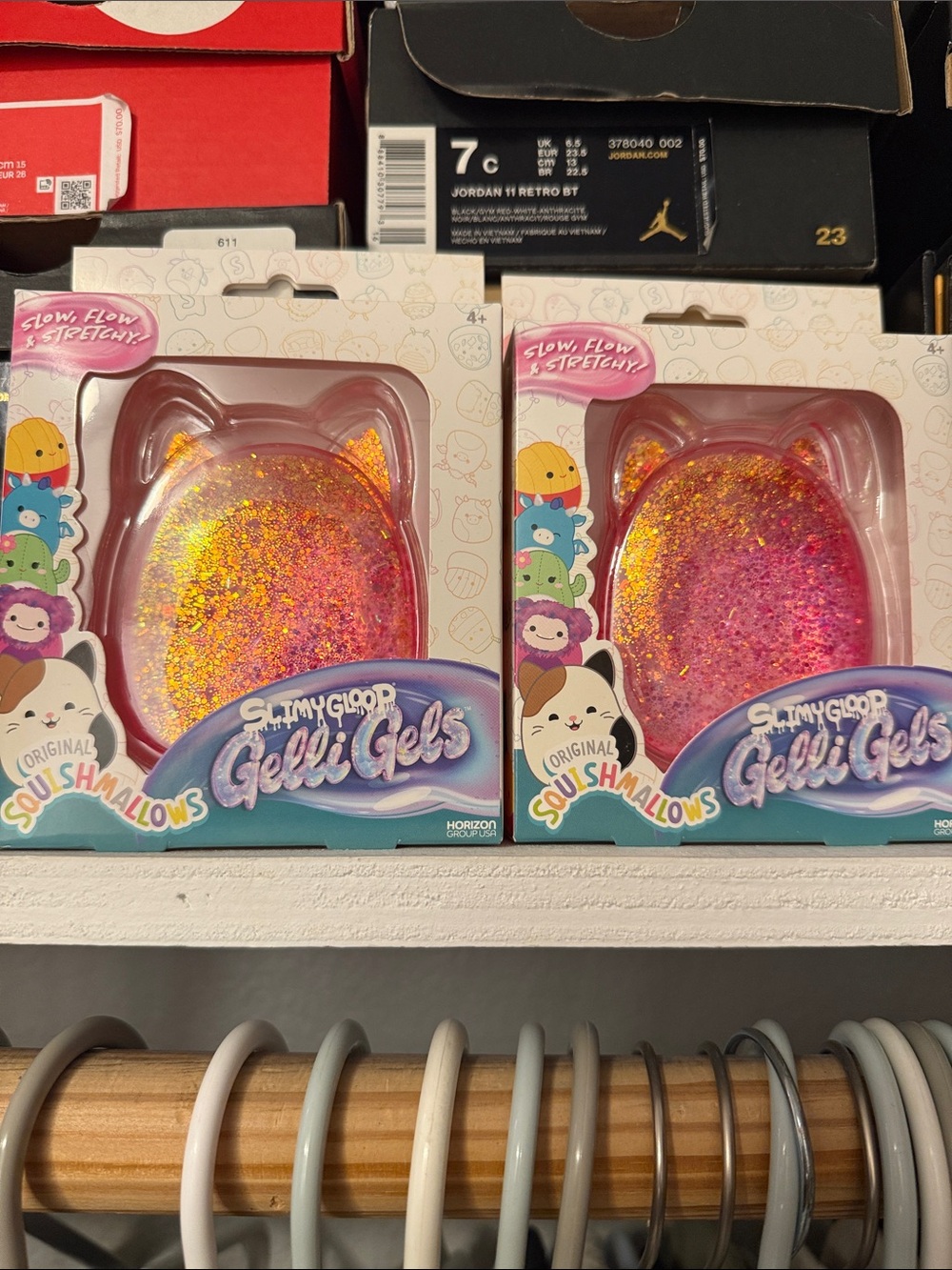 Squishmallows Gelli Gels Pink with Gold Glitter (Set of 2)